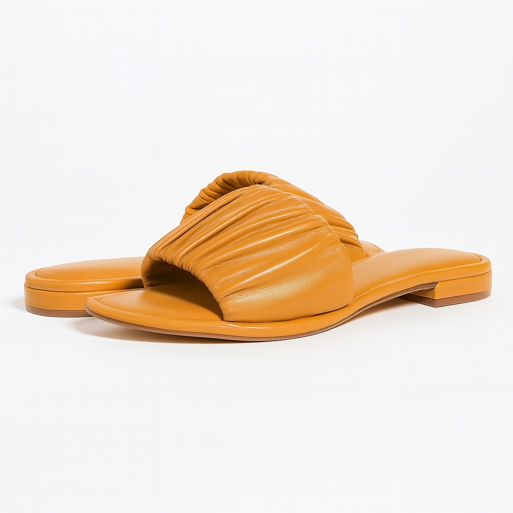 Aerosoles Women’s Jamaica Sandals 7.5M Tan Slip-On Wedge Comfort Shoes New
